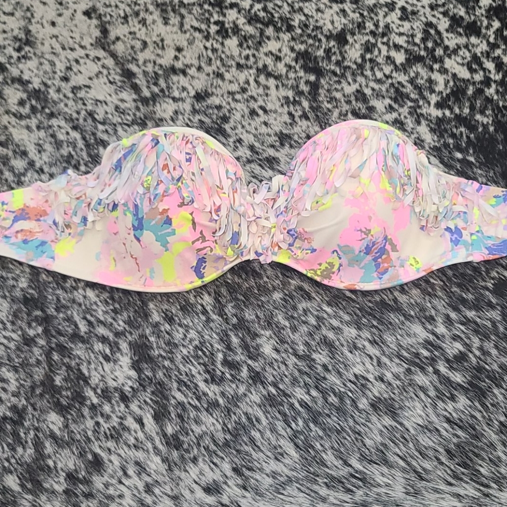 VS Multi Color Fringe Bikini Top